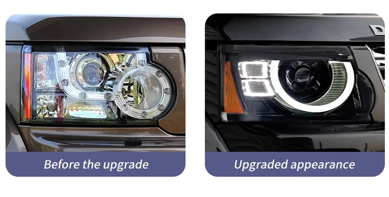 Euronavigate Car LED Headlight Assembly for Land Rover Discovery 4 LED Headlight Assembly Retrofit Aftermarket Accessories