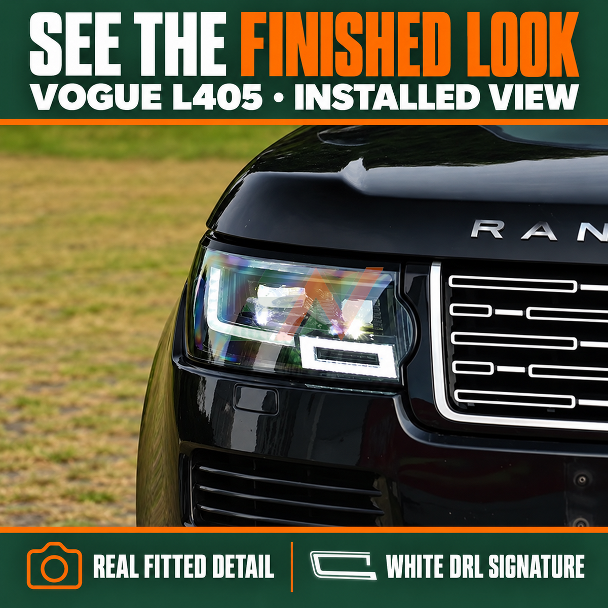 2023-Style DRL LED Headlights Facelift-Conversion Kit for Range Rover Vogue L405