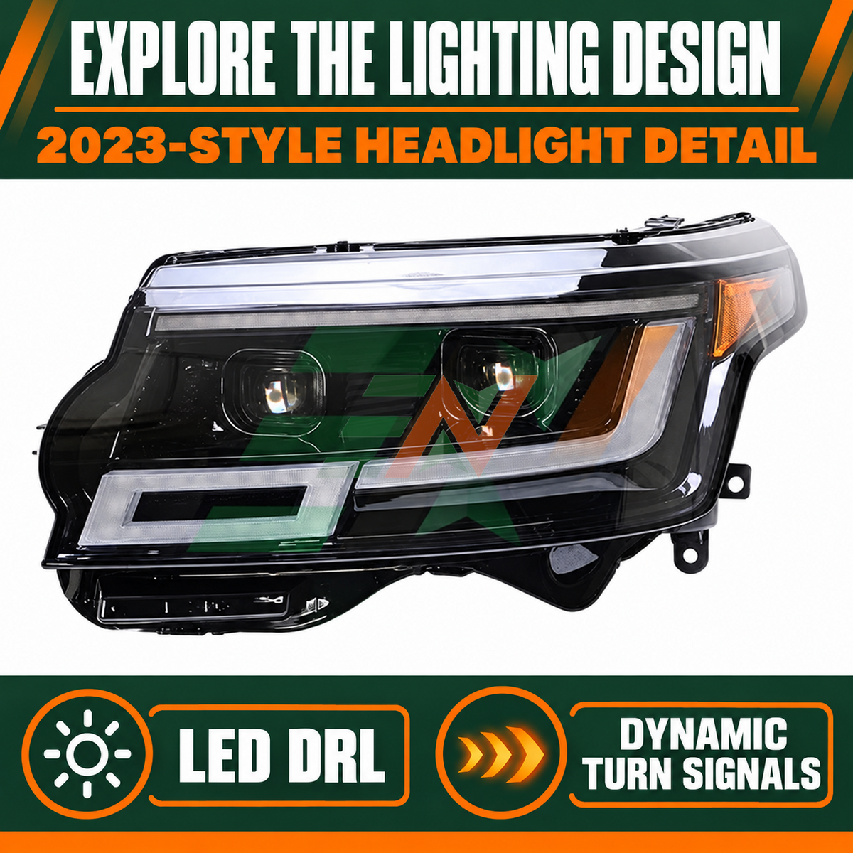2023-Style DRL LED Headlights Facelift-Conversion Kit for Range Rover Vogue L405