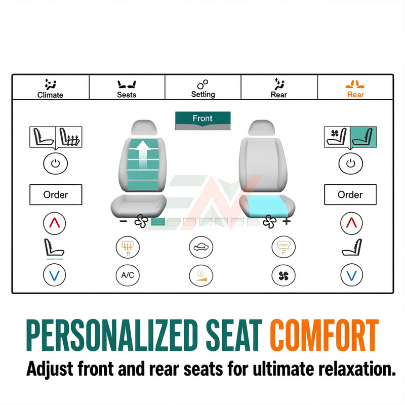AC control module Land Rover Discovery 4 heated seat control retention - front and rear seat icons