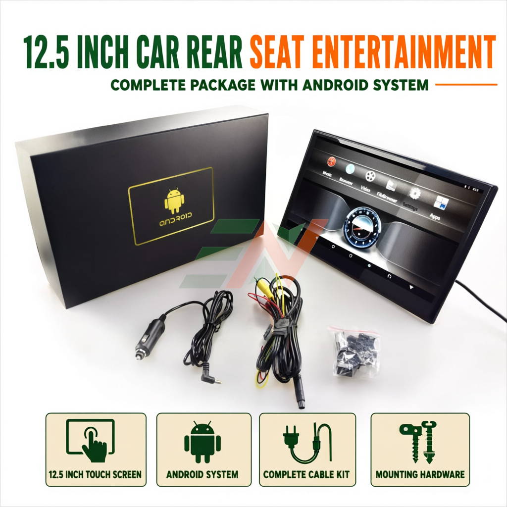 Android Car TV for Land Rover Discovery 4 with 12.5-inch Full HD touchscreen and complete cable kit