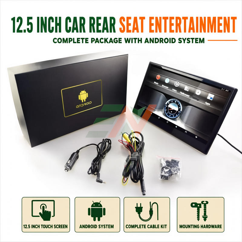 Android Car TV for Land Rover Discovery 4 with 12.5-inch Full HD touchscreen and complete cable kit