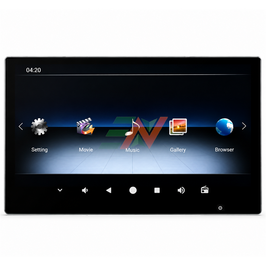 Android Car TV for Land Rover Discovery 4 with 12.5-inch Full HD touchscreen display with main menu icons
