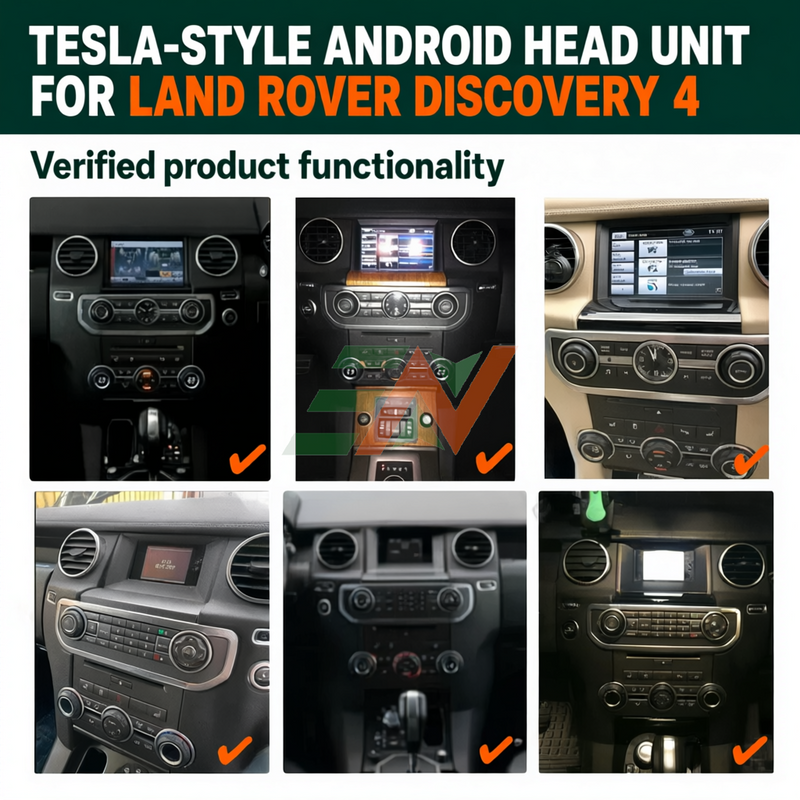 Android head unit for Land Rover Discovery 4 original vehicle menu retention with various interior trims