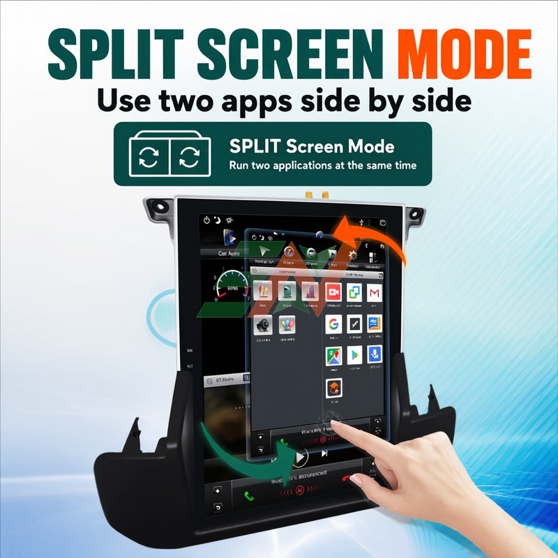 Android head unit Land Rover Discovery 4 two-app multitasking split-screen display