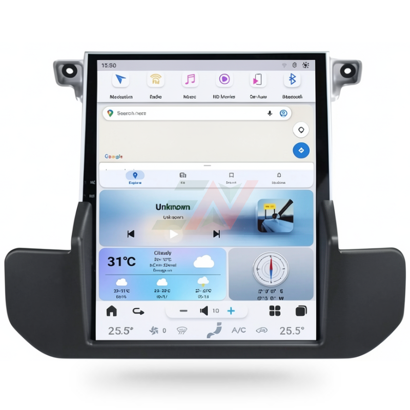 Unité principale Android pour Land Rover Discovery 4 avec écran d'infodivertissement vertical avec Google Maps