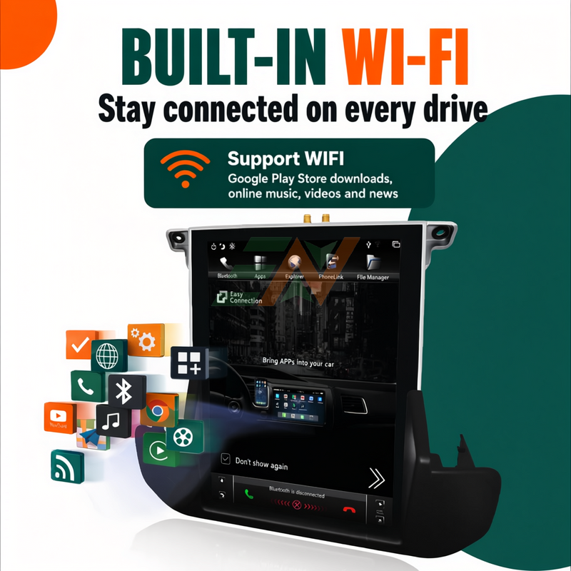Android head unit for Land Rover Discovery 4 with wireless smartphone projection and Google Play Store downloads