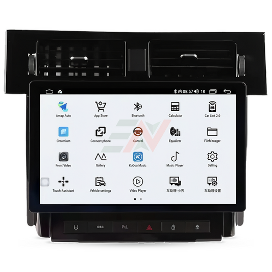 Unidad principal Android para Range Rover Sport con pantalla Android de 13,3 pulgadas con menú principal de aplicaciones