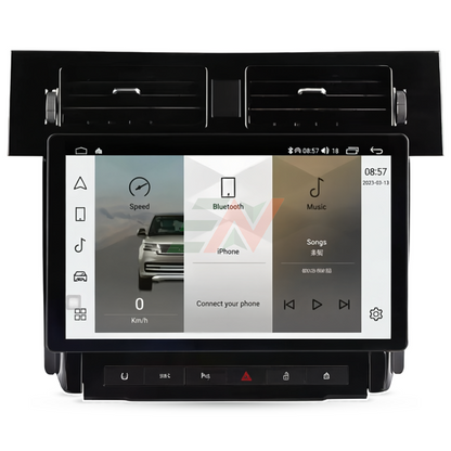 Unidad principal Android para Range Rover Sport con pantalla dividida con velocidad Bluetooth y aplicaciones de música simultáneamente