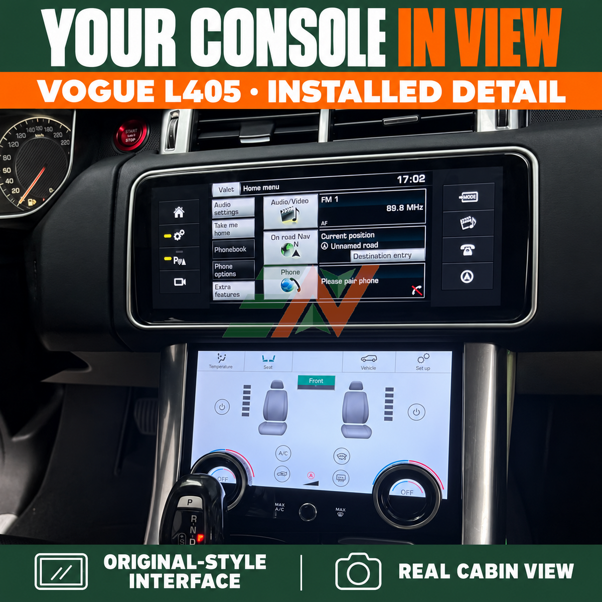 Android head unit for Range Rover Vogue L405 integrated car control system with original-style interface
