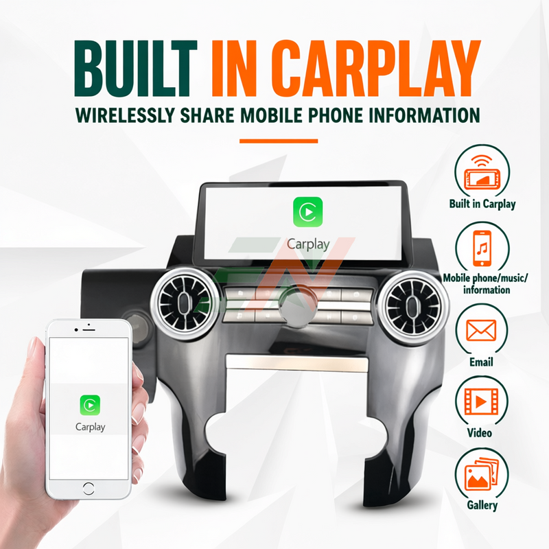 Android Infotainment Screen for Land Rover Discovery 4 with built-in wireless CarPlay and phone integration