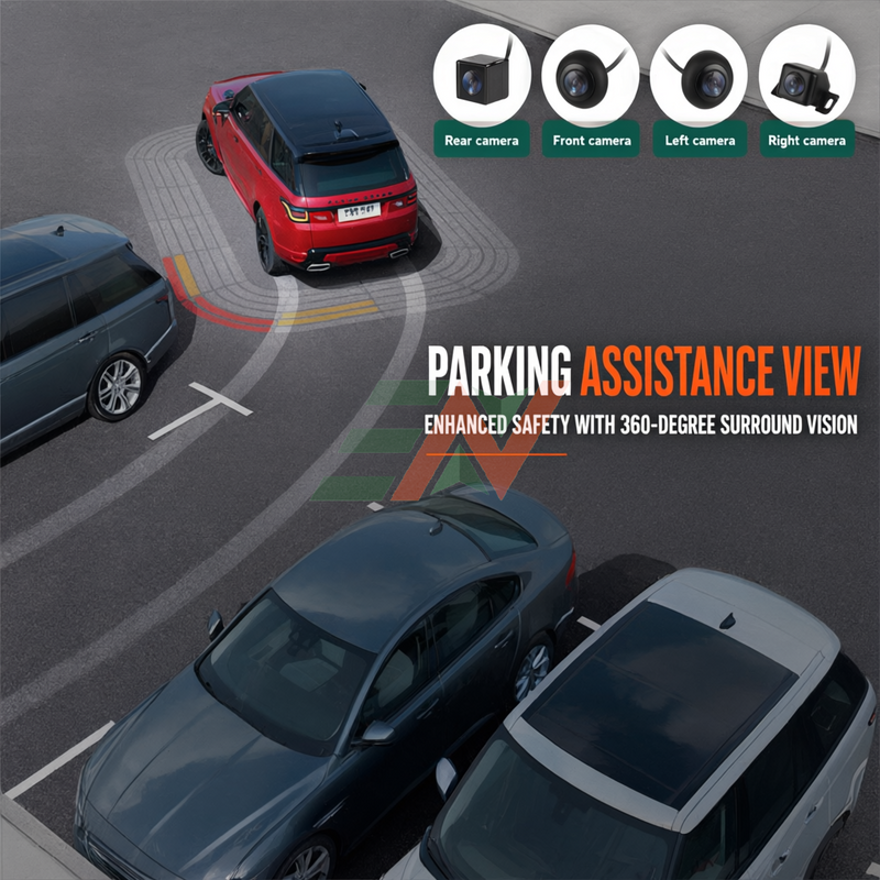 Backup camera system Land Rover Discovery 4 360-degree surround view for parking assistance