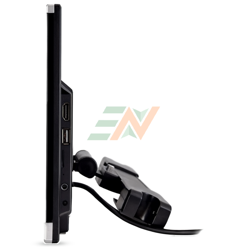 Car headrest entertainment Land Rover Discovery 4 multiple connectivity options side view