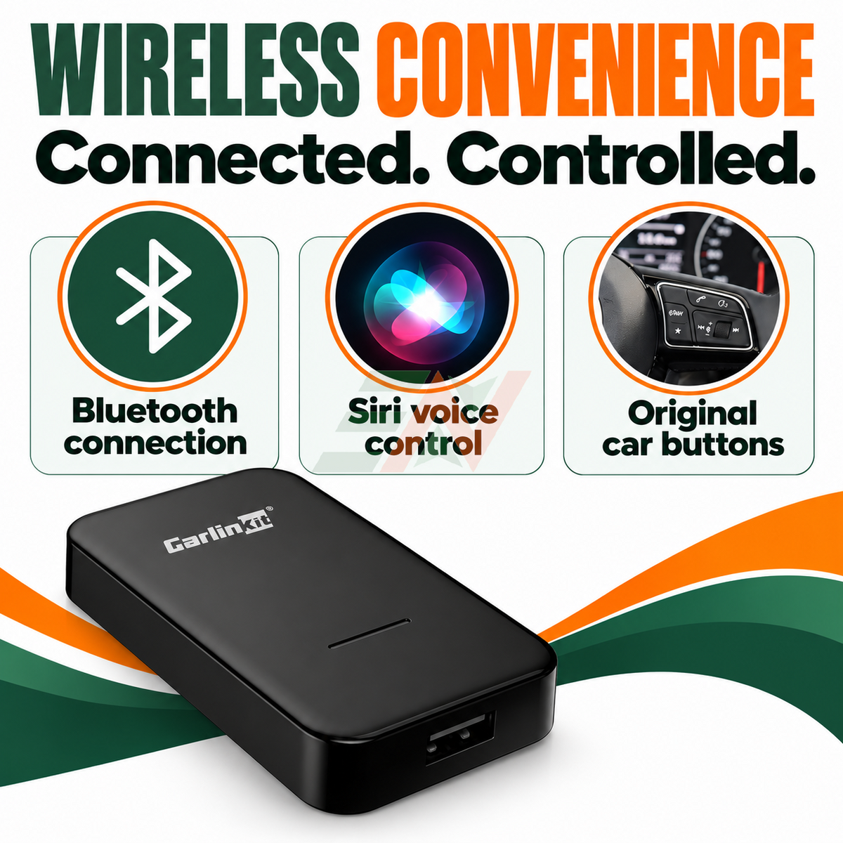 CarlinKit 5.0 Wireless Dual System CarPlay &amp; Android Auto Adapter