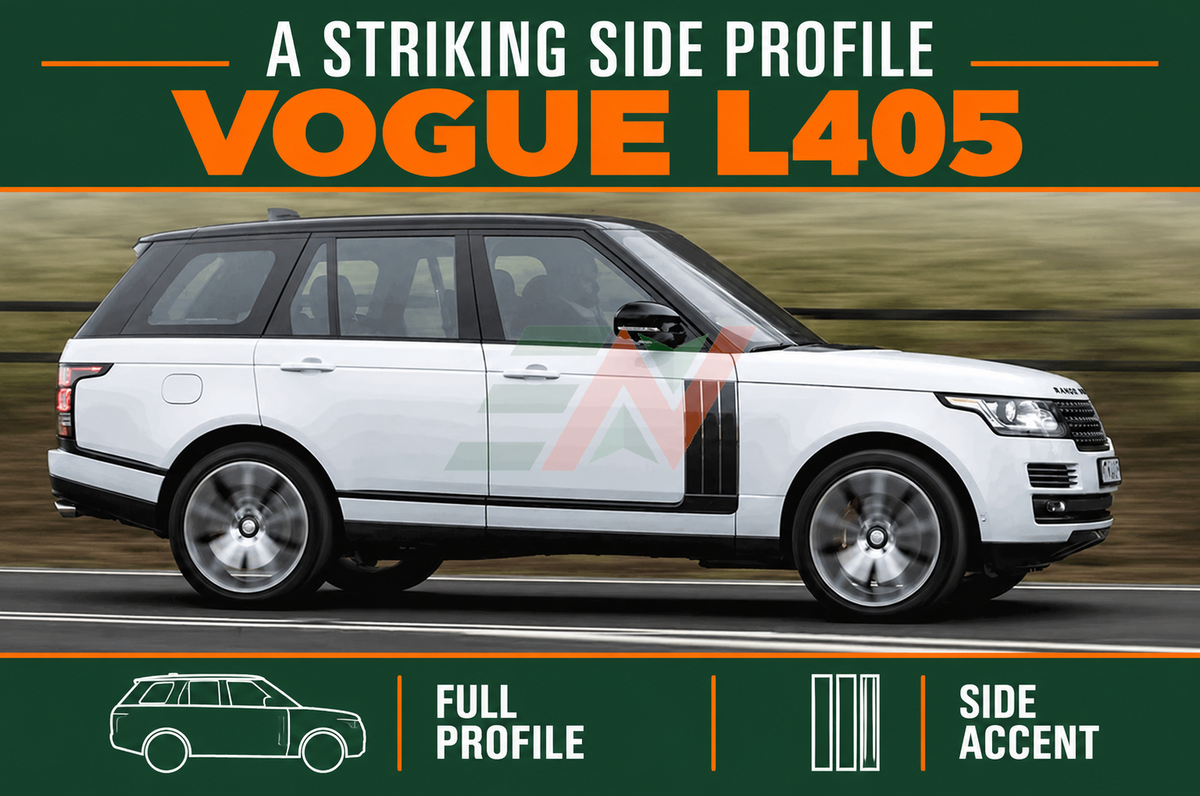 Chrome Side Door Air Fender Vent Kit for the Land Rover Range Rover Vogue L405