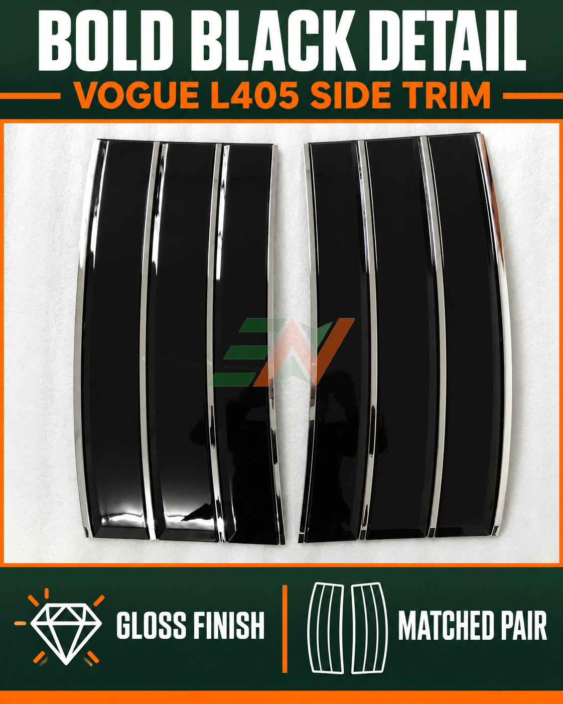 Chrome Side Door Air Fender Vent Kit for the Land Rover Range Rover Vogue L405