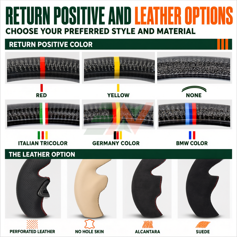 Custom Alcantara Carbon Fiber Steering Wheel Land Rover Discovery 4 leather type customization options