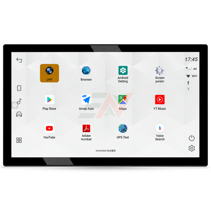 Dash touch screen Android head unit display for Range Rover Vogue L405 with various app icons on screen