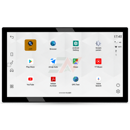 Dash touch screen Android head unit display for Range Rover Vogue L405 with various app icons on screen
