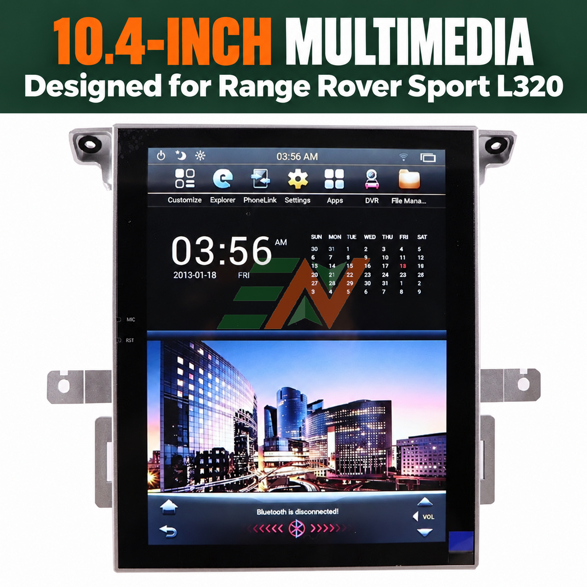Dash Touch Screen Android Head Unit for Range Rover Sport L320 10.4 inch Android stereo with mounting brackets