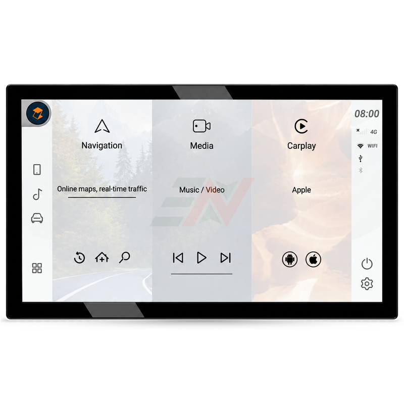 Dash touch screen Android head unit display for Range Rover Vogue L405 with Carplay wireless receiver and navigation