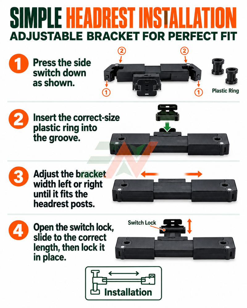 Dash Touch Screen Land Rover Discovery 4 car headrest entertainment system installation bracket adjustment steps