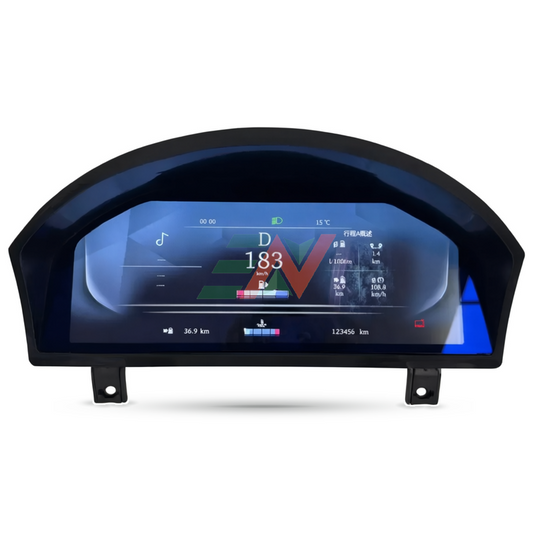 grupo de instrumentos digitales para Range Rover Sport L320 con una pantalla de 12,3 pulgadas con velocidad y datos del vehículo