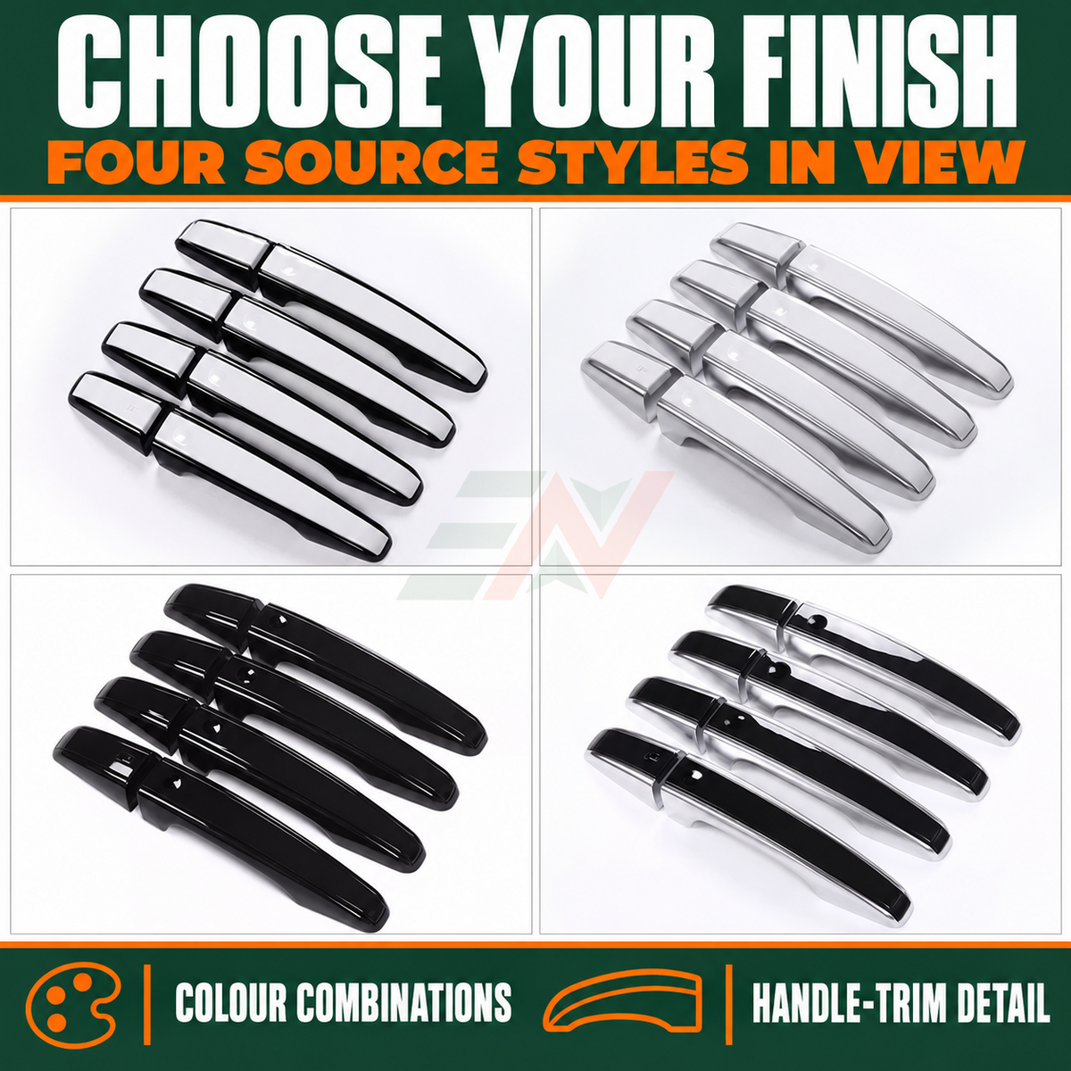 Exterior Door Handle Trim Accessory Set for Land Rover Range Rover