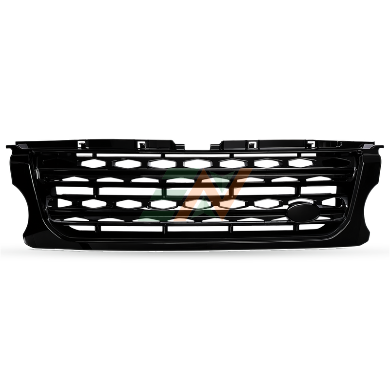 Rejilla de parachoques delantero para Land Rover Discovery 4 toda negra con diseño de malla de panal