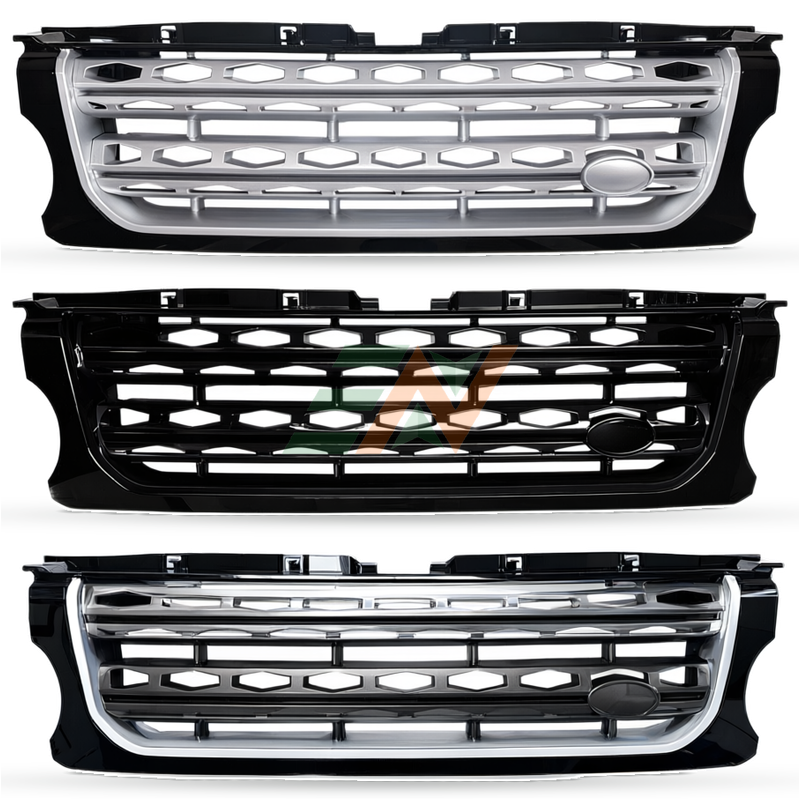Front Bumper Grille Land Rover Discovery 4 black frame with silver and gray grille options