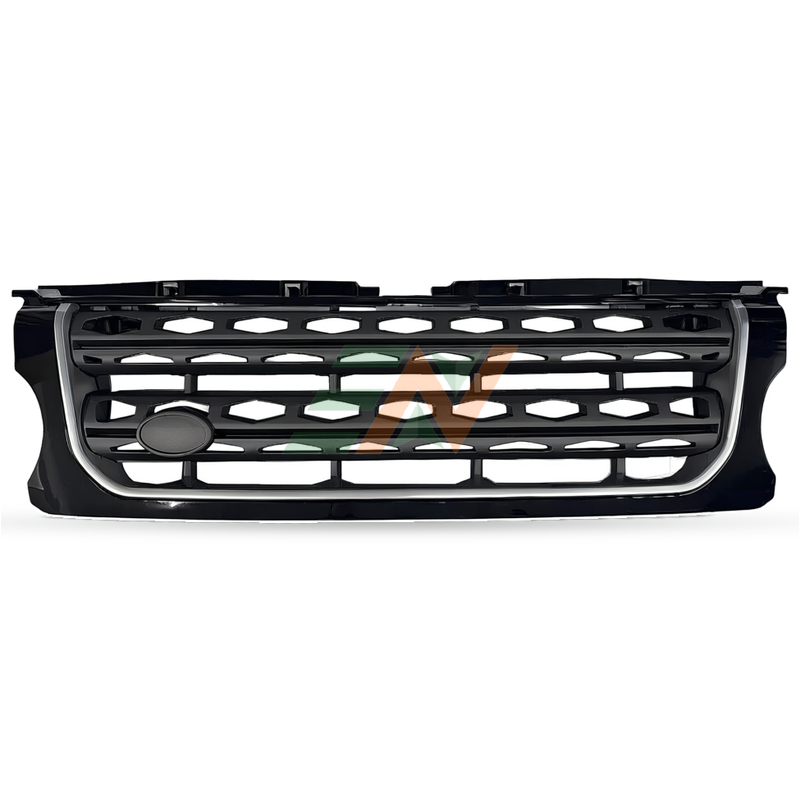 Delantera Rejilla de parachoques Land Rover Discovery 4 negra con adornos plateados