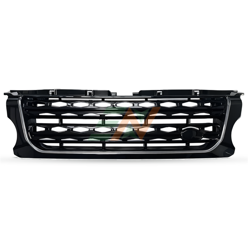 Delantera Rejilla de parachoques Land Rover Discovery 4 negra con adornos plateados
