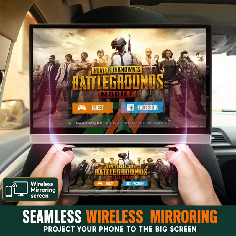 Head Unit Display for Land Rover Discovery 4 with wireless connectivity features - phone mirroring to headrest display