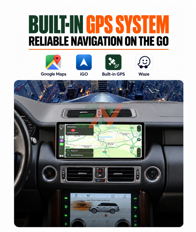 Head Unit Display Radio Stereo GPS Navigation for Range Rover Vogue L322 with 12.3-inch Android GPS navigation system