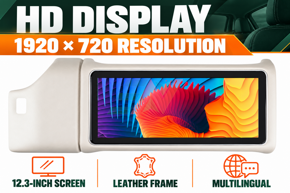 Head Unit Display for Range Rover Vogue L405 with 1920x720 screen resolution and leather frame construction