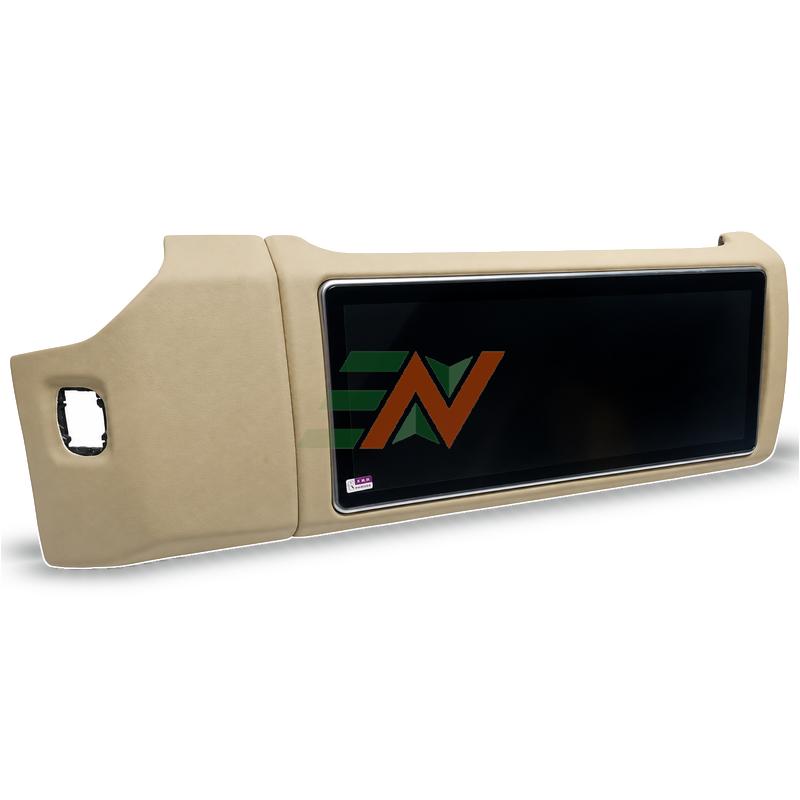 Head Unit Display for Range Rover Vogue L405 with leather frame construction in beige finish