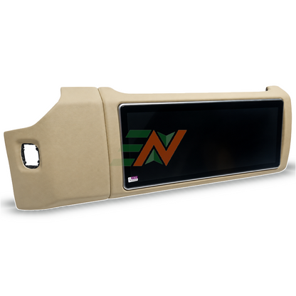 Head Unit Display for Range Rover Vogue L405 with leather frame construction in beige finish
