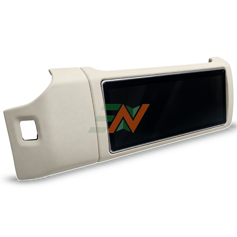 Head Unit Display for Range Rover Vogue L405 with leather frame construction in beige finish