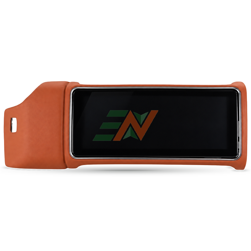 Head Unit Display for Range Rover Vogue L405 with leather frame construction - front view