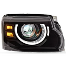 Headlamp for Land Rover Discovery 4 with dual-beam functions and integrated daytime running lamps