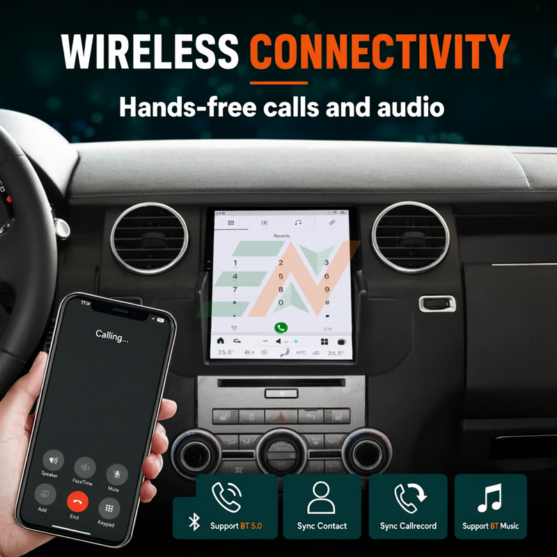 Land Rover Discovery 4 Android head unit wireless smartphone projection - phone dialer interface