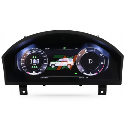 Land Rover Discovery 4 digital instrument cluster - front speedometer and tachometer display