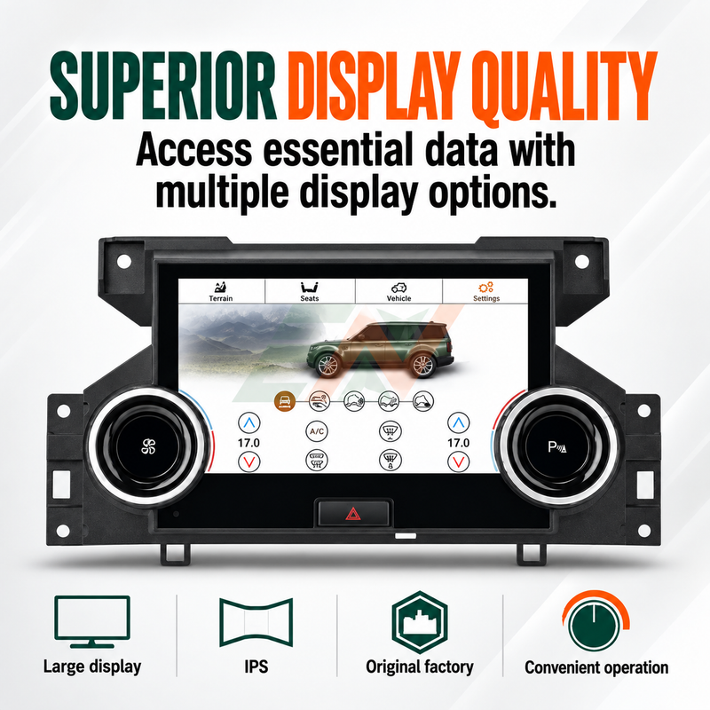Land Rover Discovery 4 HD display climate control module with large IPS screen and factory settings