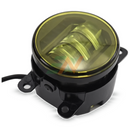 Land Rover Discovery 4 yellow beam LED fog lamp with black housing and mounting tabs