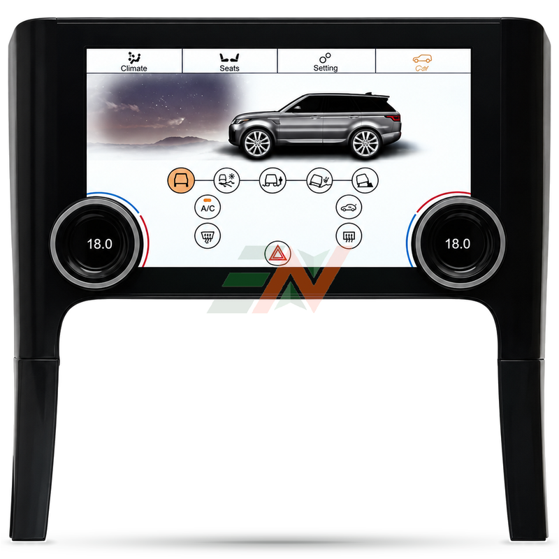 LCD Placa de repuesto HVAC con pantalla táctil para Range Rover Sport L320 - HD interfaz climática con perillas giratorias de temperatura