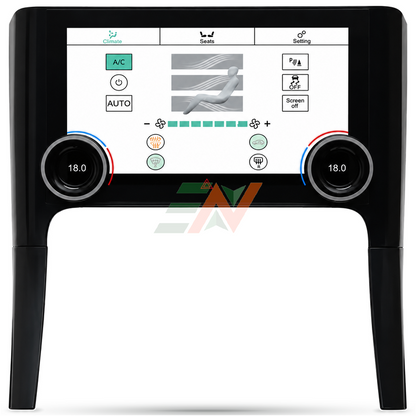 LCD Placa de repuesto HVAC con pantalla táctil para Range Rover Sport L320 - HD interfaz climática con perillas giratorias de temperatura