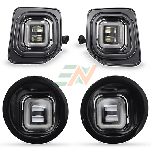 Conjunto de luz antiniebla DRL LED para modelos Land Rover Discovery 4 2010-2016, dos unidades rectangulares y dos redondas