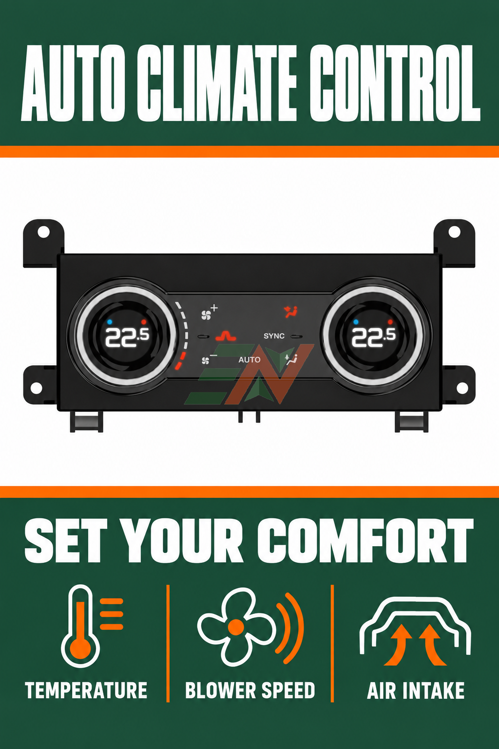 LED Rear AC Climate Control Module for Range Rover Vogue l405 and Sport L494