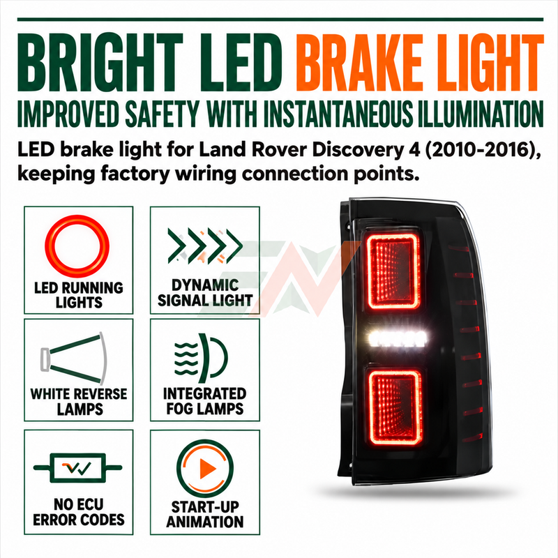 LED Tail Light Assembly Land Rover Discovery 4 dynamic signal light with start-up animation