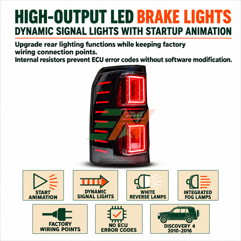 LED Tail Light Assembly Land Rover Discovery 4 dynamic signal light with startup animation